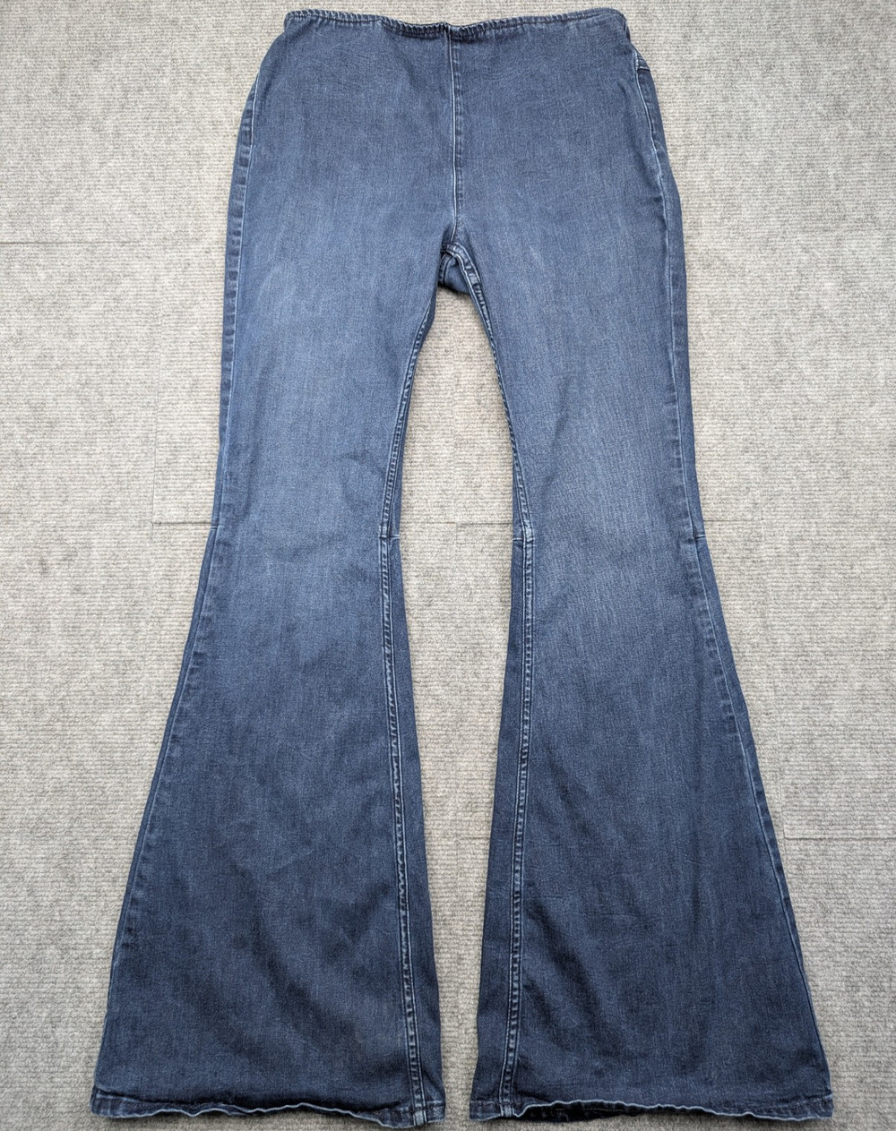 Free People Penny Flare Jeans Womens 31 Pull On Retro Dark Wash Cowgirl Rodeo